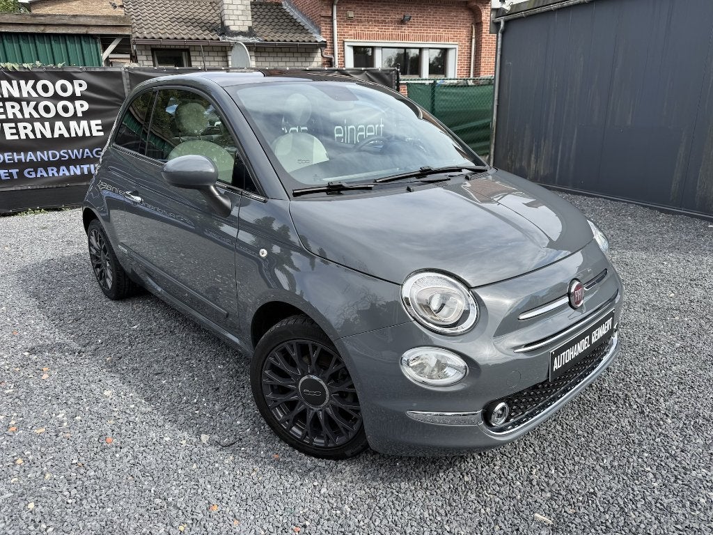 Fiat 500 1.2i Lounge, 19.000 km, Panoramisch Dak, Leder, PDC, Autos, Argent ou Gris, Achat, Euro 6, Entreprise