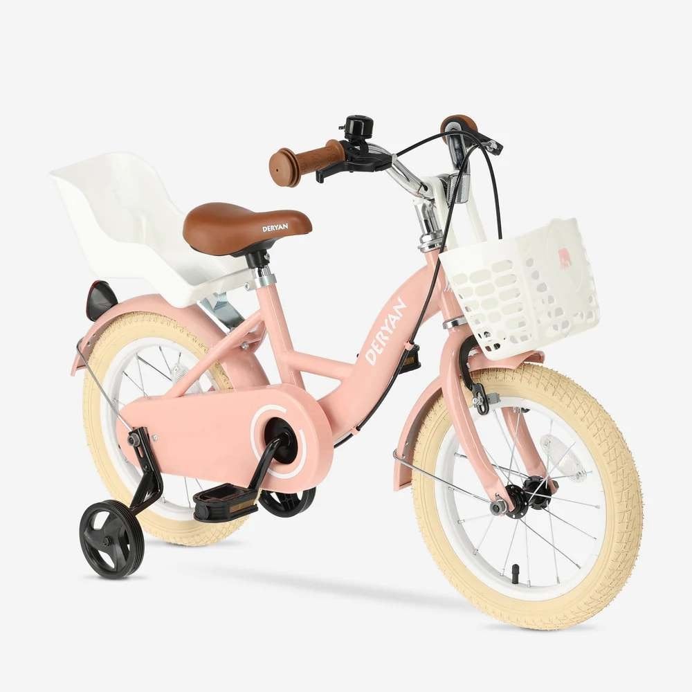 DERYAN Zoey Kinderfiets 14 inch – Roze - Zijwieltjes, Enlèvement ou Envoi, Comme neuf