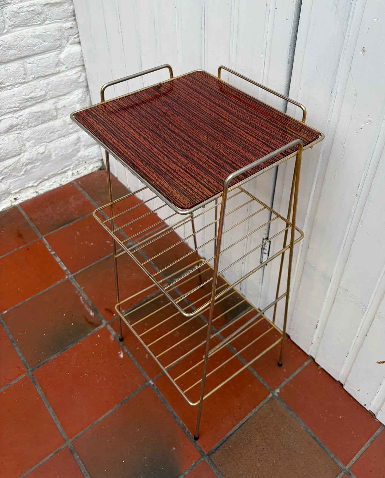 Porte-revue/table d’appoint vintage, Enlèvement, Utilisé