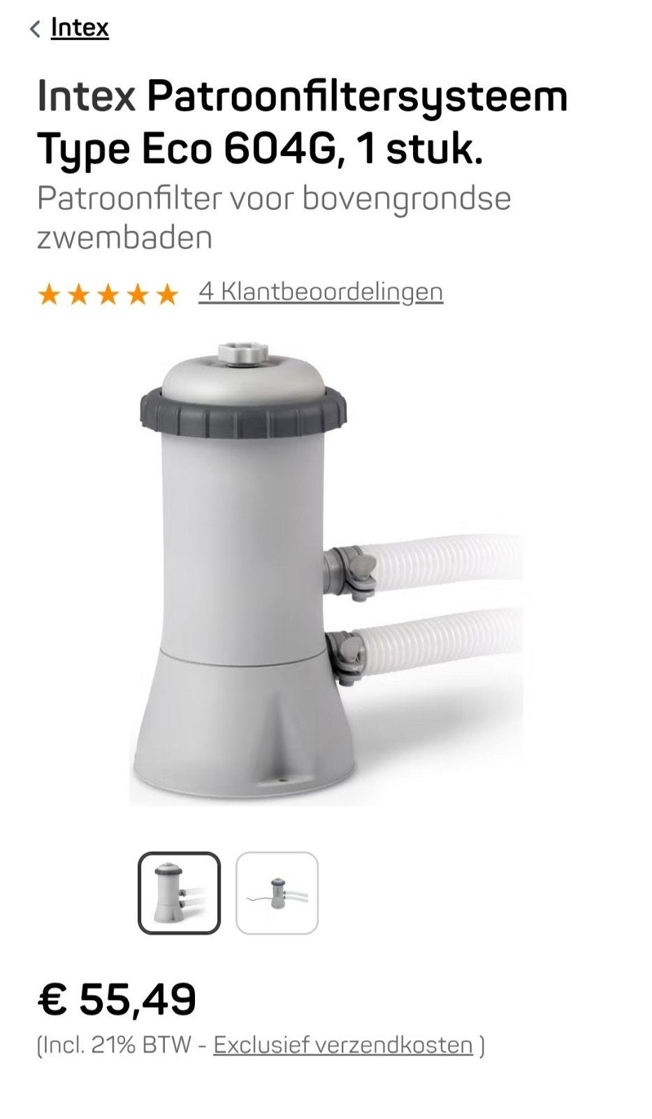 Intex filterpomp 604G, Tuin en Terras, Ophalen