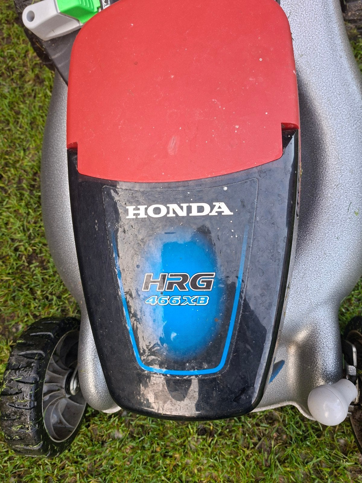 honda 466xb inc ah batterij en snel lader, Honda., Tondeuse rotative, Fonction de mulching, Comme neuf