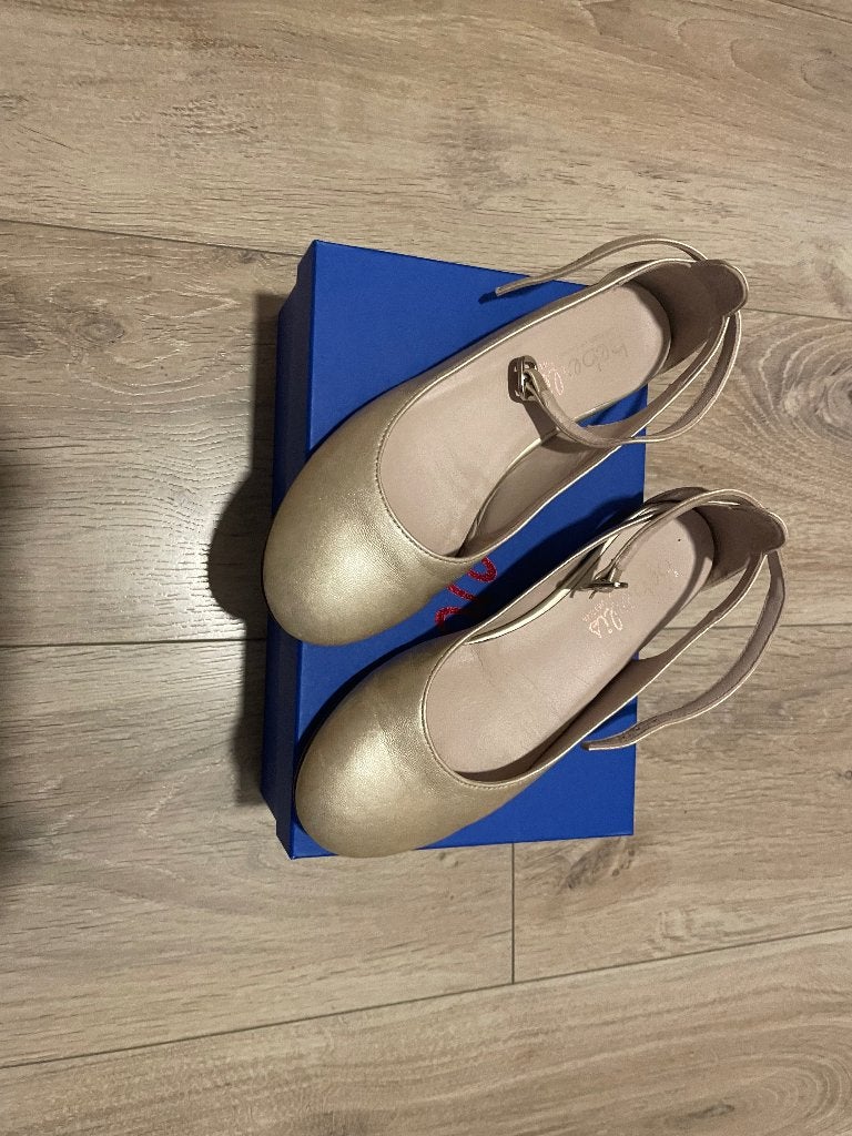 Gouden ballerina’s maat 33, Ophalen, Meisje, Schoenen, Zo goed als nieuw