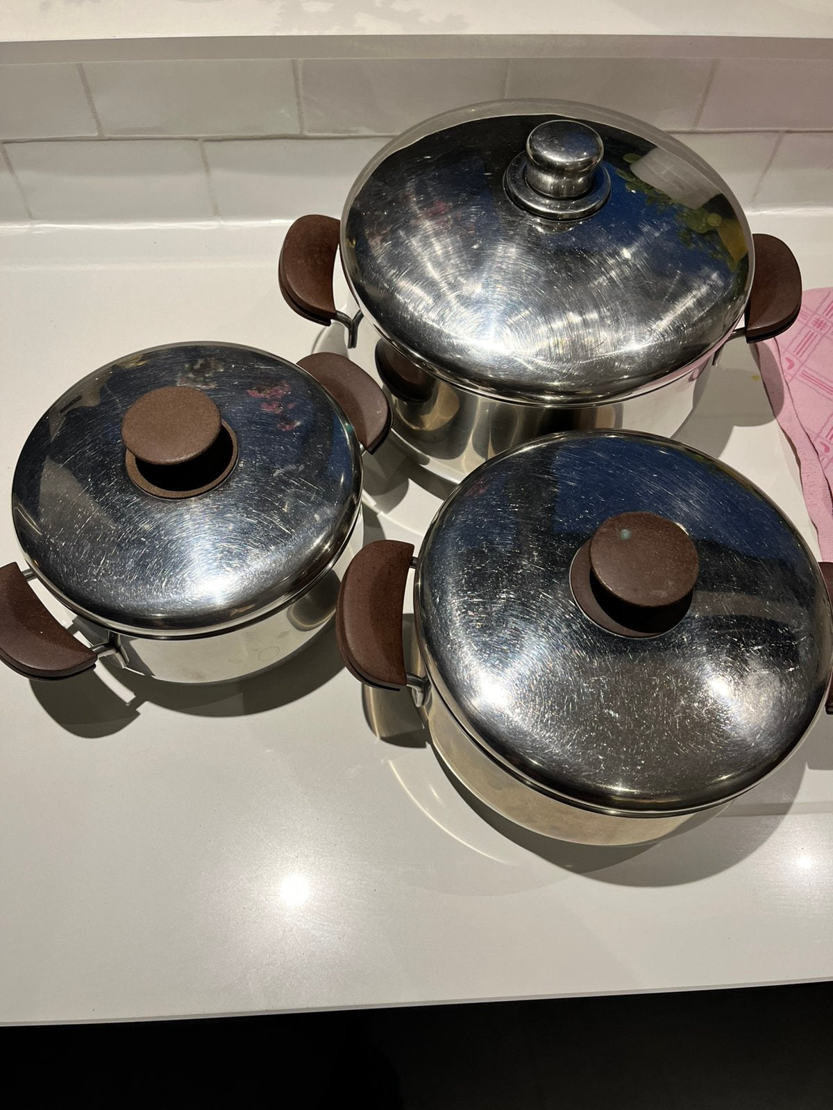 Pottenset Lagostina 3 stuks, Ophalen, Gebruikt, Kookpan