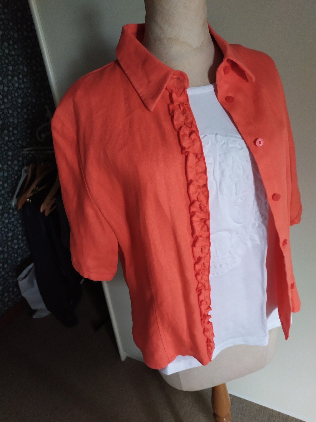Linnen bloes/ jasje  Esprit 40, Kleding | Dames, Ophalen of Verzenden, Oranje