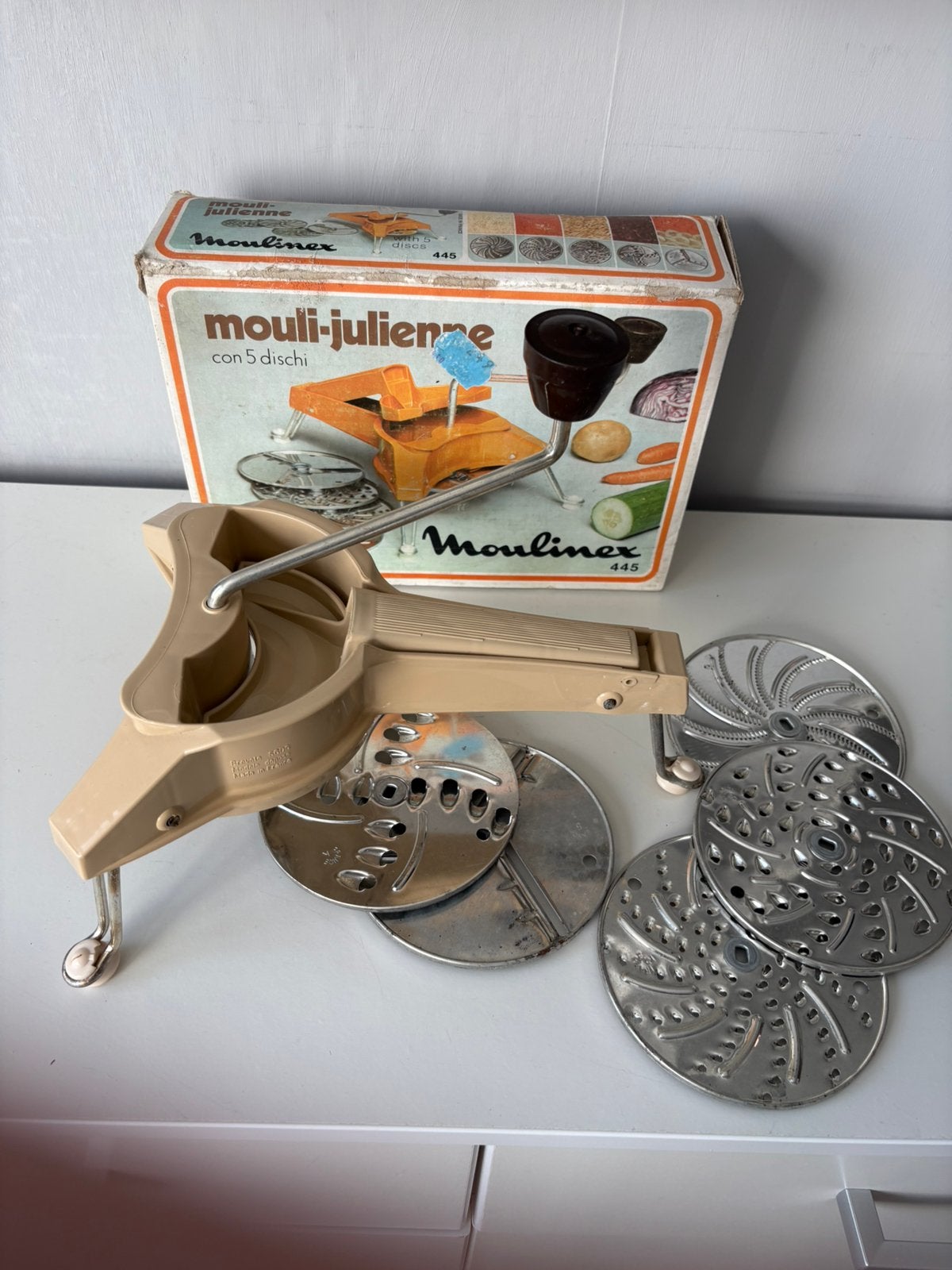 MOULI-JULIENNE MOULINEX (5 roosters), Ophalen of Verzenden