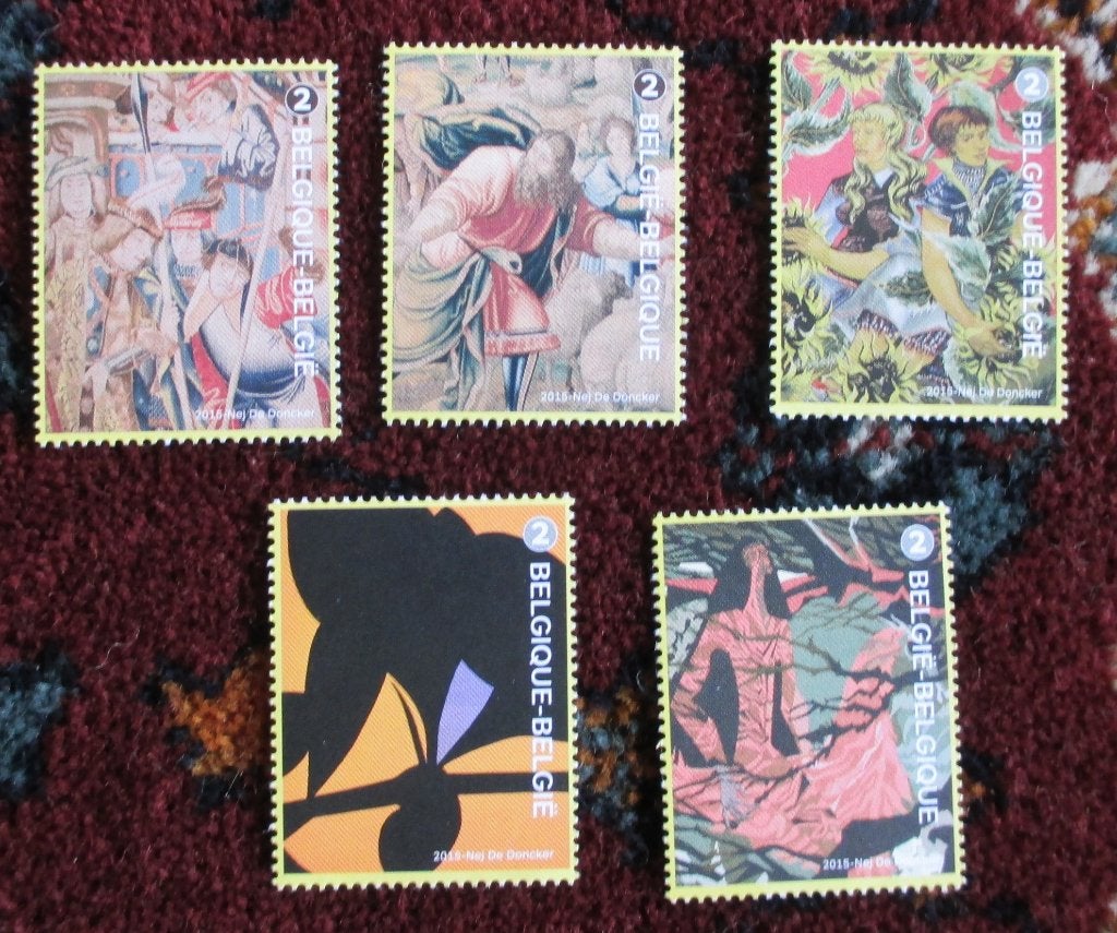 5 x nummer 2 tapijtkunst, Frankeerzegel, Ophalen of Verzenden, Zonder stempel, Postfris