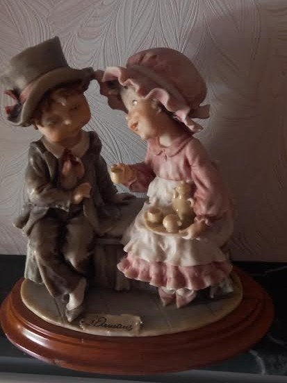 Beeldje Giuseppe Armani Vintage "Tea Time", Ophalen of Verzenden, Gebruikt