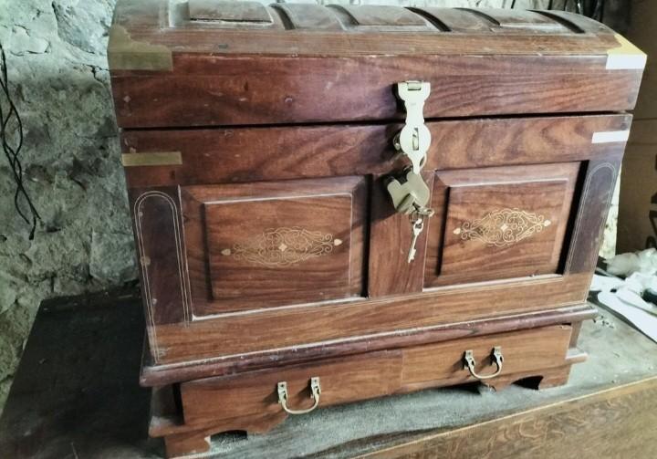 Coffre en bois vintage, Enlèvement ou Envoi