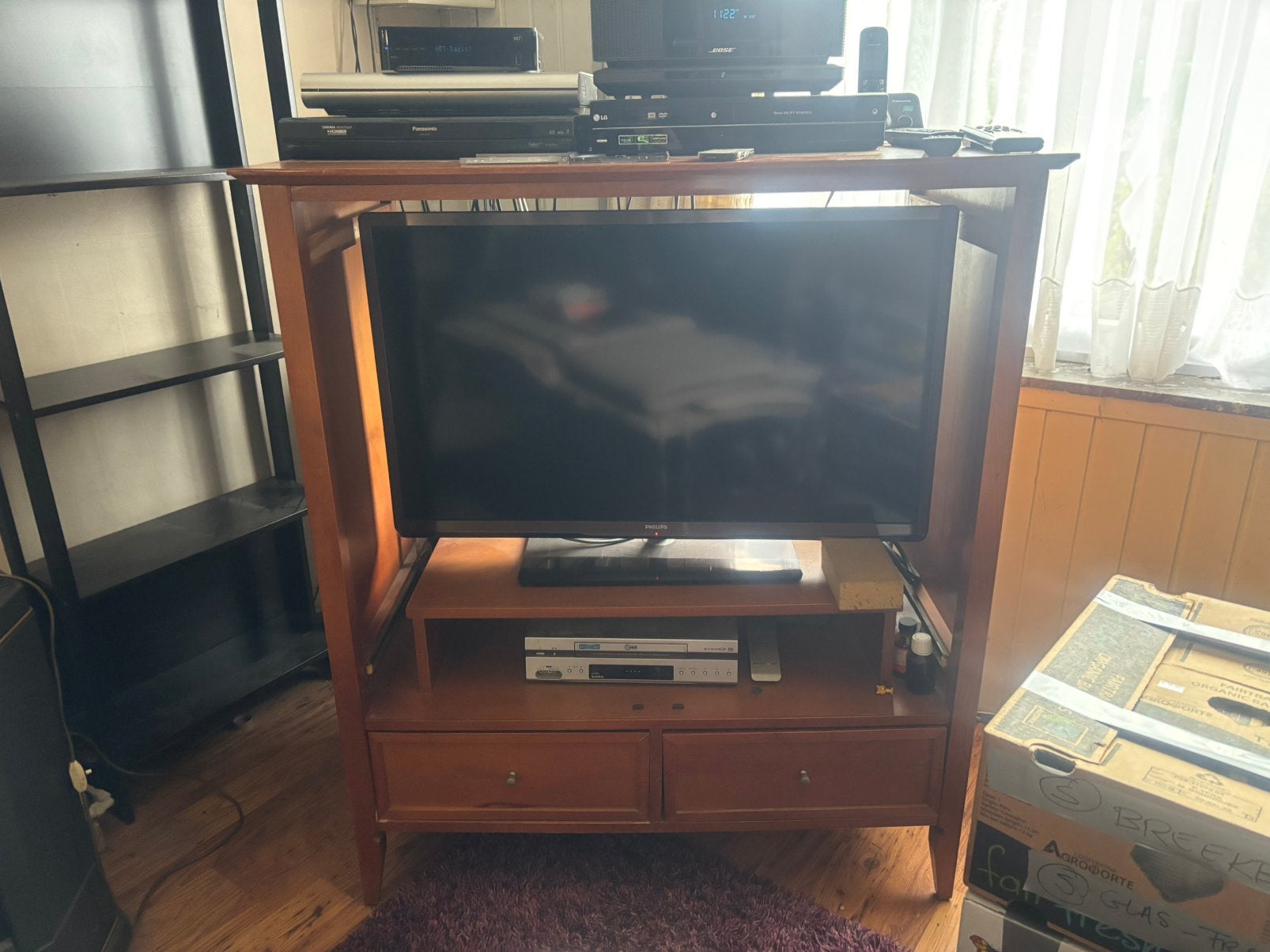 tv kast, Maison & Meubles, Comme neuf, 100 à 150 cm, Autres matériaux, 50 à 75 cm