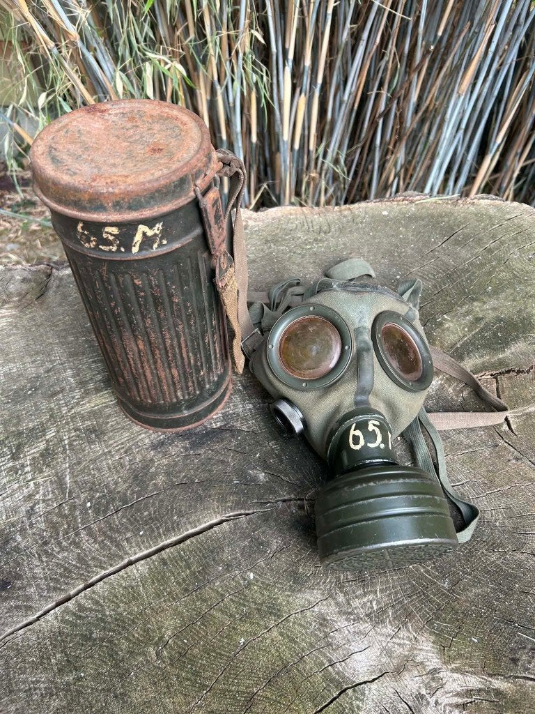 Masque à gaz M38 de transmission allemand ww2, Collections, Enlèvement ou Envoi, Autres