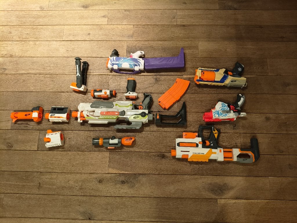 Nerf geweren, Ophalen, Gebruikt