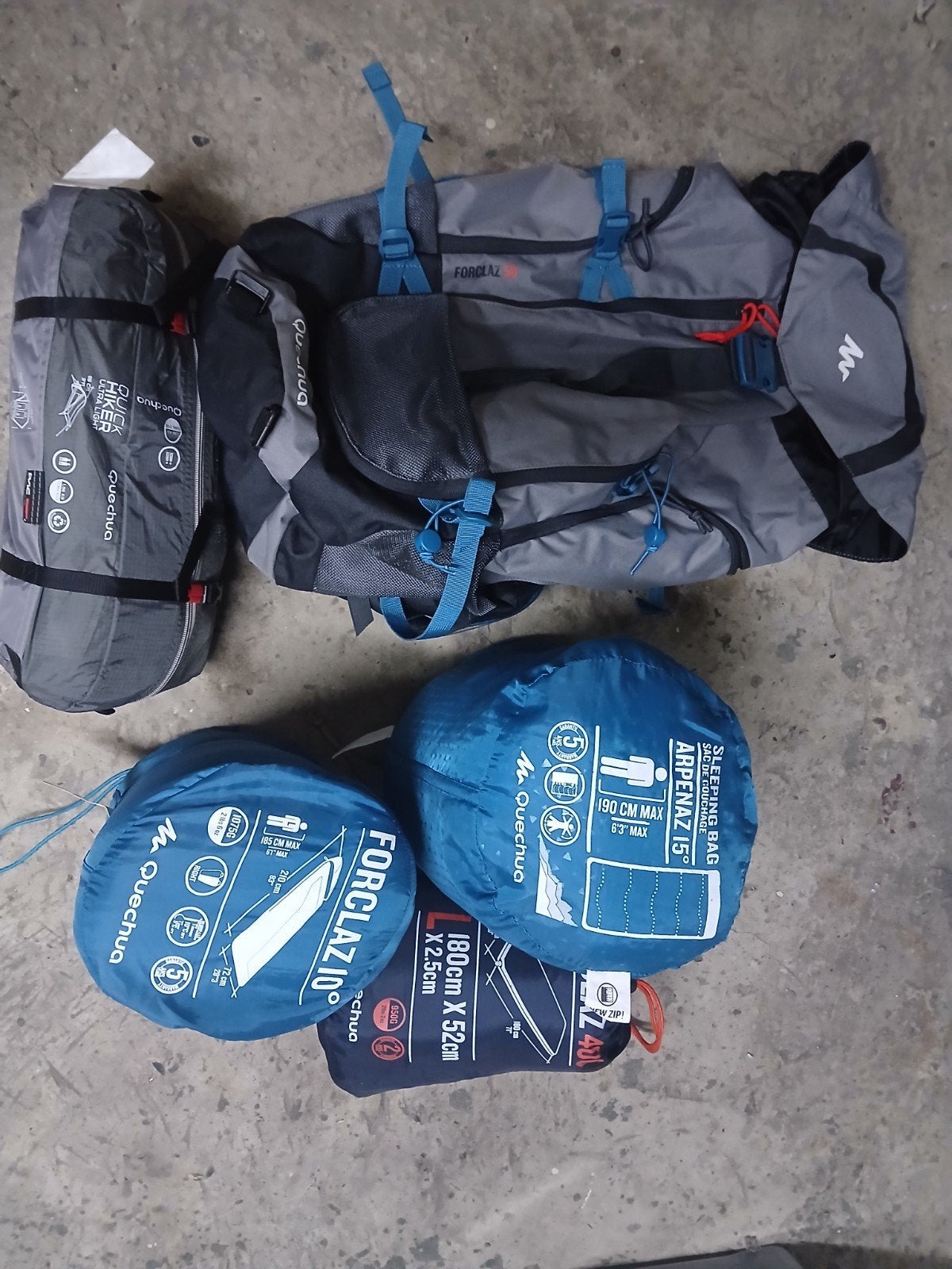 Set kampeer en trekking materiaal Quechua, Enlèvement, Utilisé, Autres types