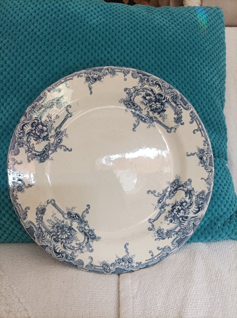 Assiette Dauphin à motif bleu, Maison & Meubles, Assiettes(s), Enlèvement ou Envoi, Utilisé, Vintage