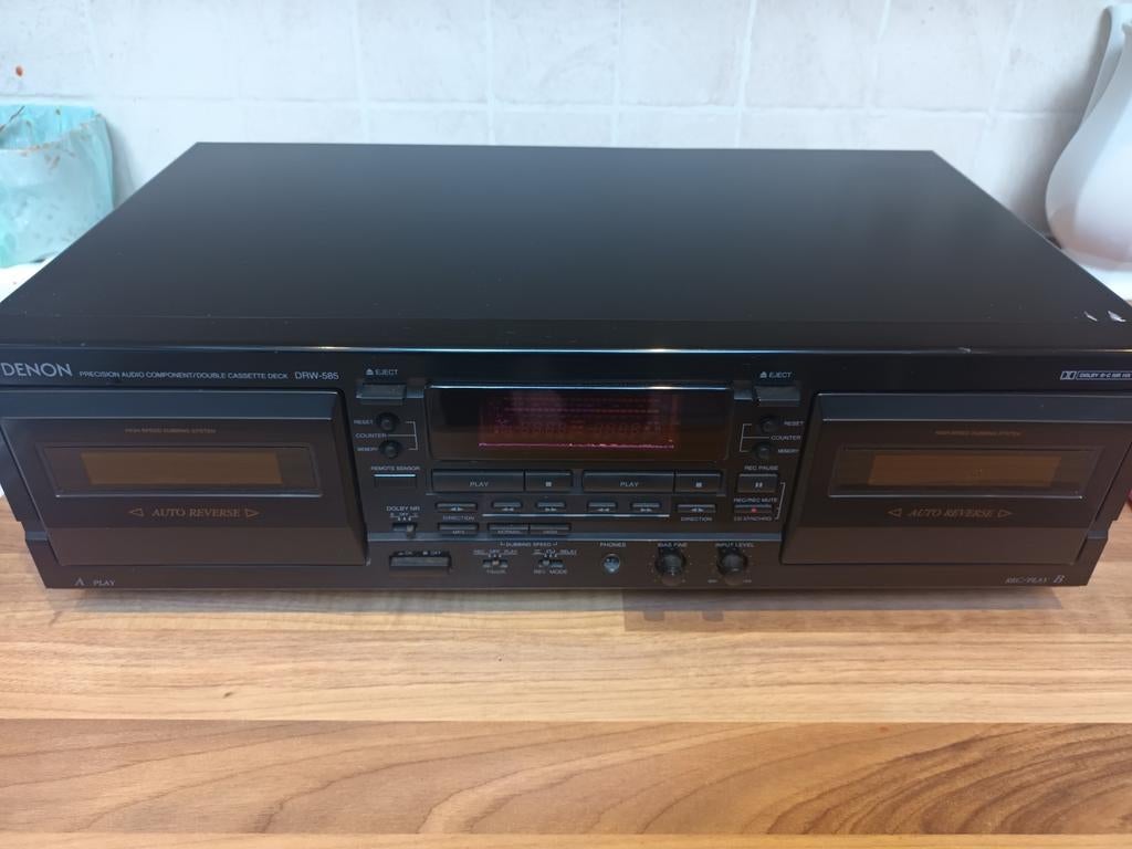 Denon DWR 585  Dubbele cassettendeck, Audio, Tv en Foto, Cassettedecks, Ophalen of Verzenden, Denon