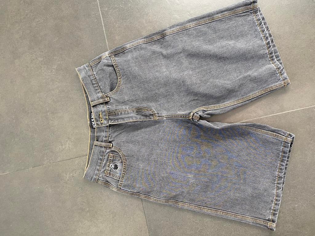 Jeans short NNSNS, Kleding | Heren, Broeken en Pantalons, Ophalen, Zo goed als nieuw, Maat 46 (S) of kleiner, Grijs