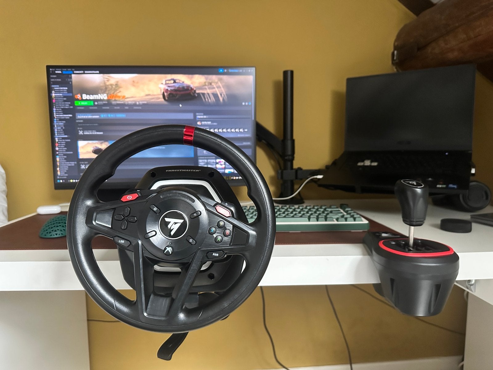 Racestuur t128x en shifter—goed als nieuw in doos, Ophalen, Racestuur, Xbox, Force feedback