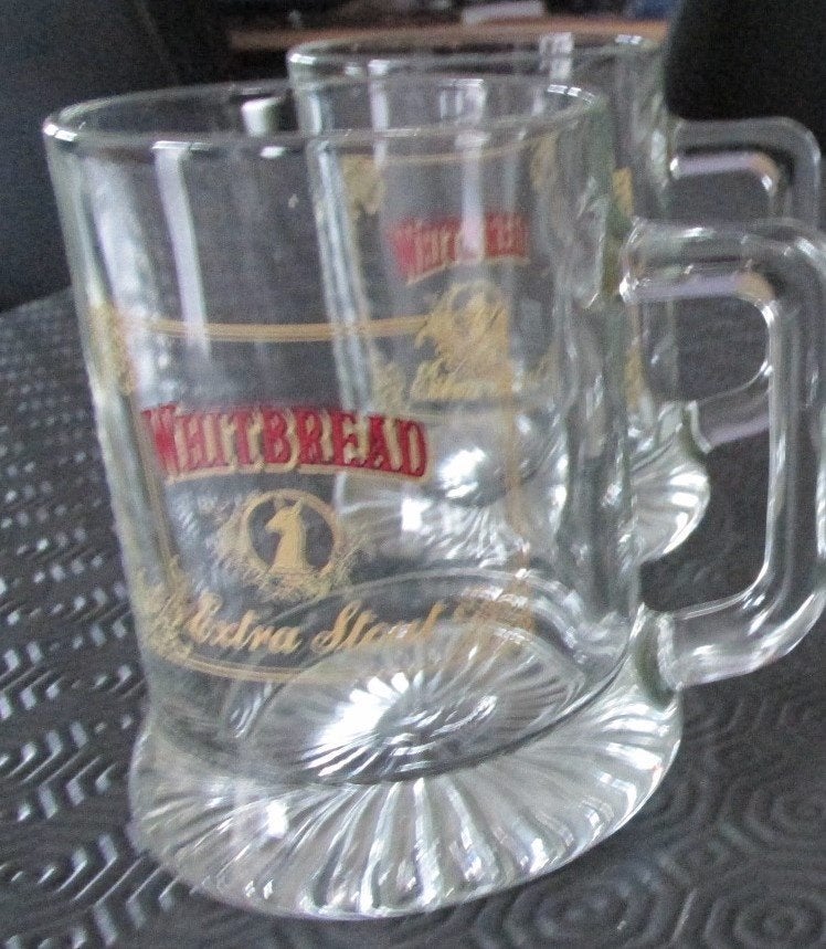 Chopes WHITBREAD EXTRA STOUT (lot de 4), Enlèvement, Comme neuf, Chope(s), Autres marques