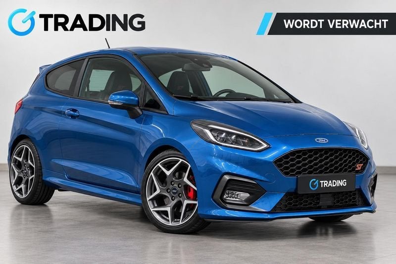 Ford Fiesta, Auto's, Gebruikt, Zwart, Blauw, Leder en Stof