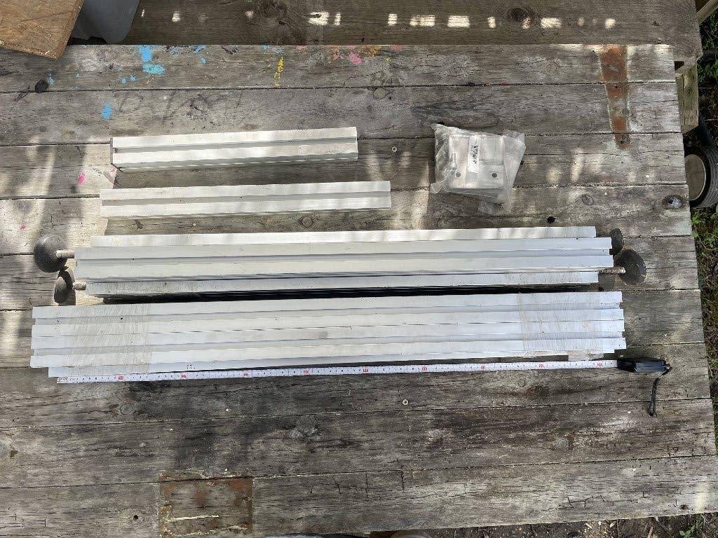 Aluminium profiel met extra's, Doe-het-zelf en Bouw, Ophalen, Aluminium