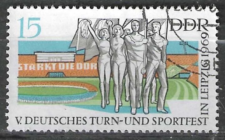 Allemagne DDR 1969 - Yvert 1181 - Fête de la gymastiqu (ST), Envoi, RDA, Affranchi