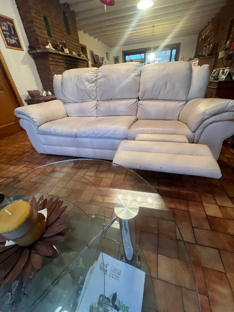 Salon, Maison & Meubles, Enlèvement, Utilisé, Cuir