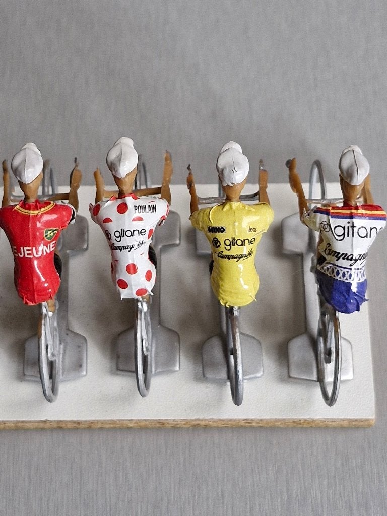 Lucien Van Impe retro set wielrennertjes 4 stuks, Antiek en Kunst, Verzenden