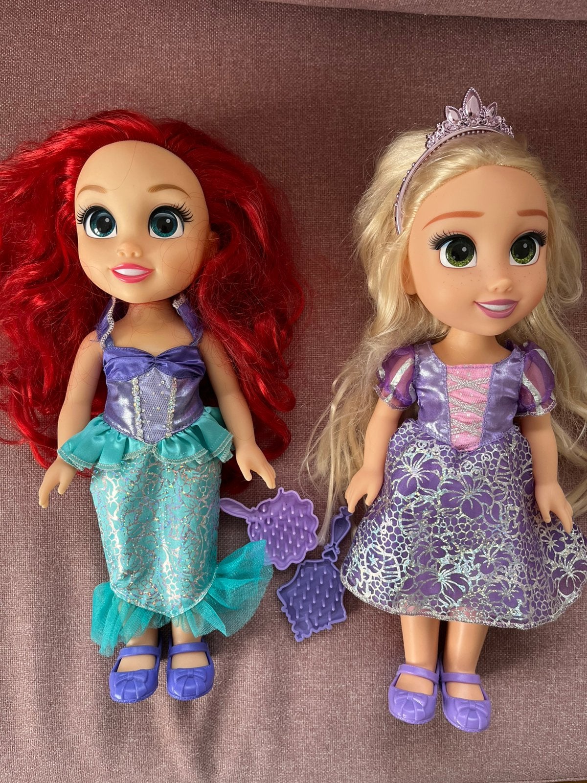 Disney Princess Ariel/Rapunzel (38cm), Kinderen en Baby's, Ophalen, Zo goed als nieuw