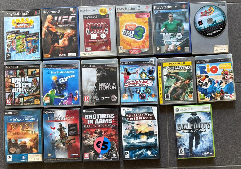 verschillende spelletjes Voor PlayStation 2 en dan 3, X box, Games en Spelcomputers, Ophalen, Zo goed als nieuw