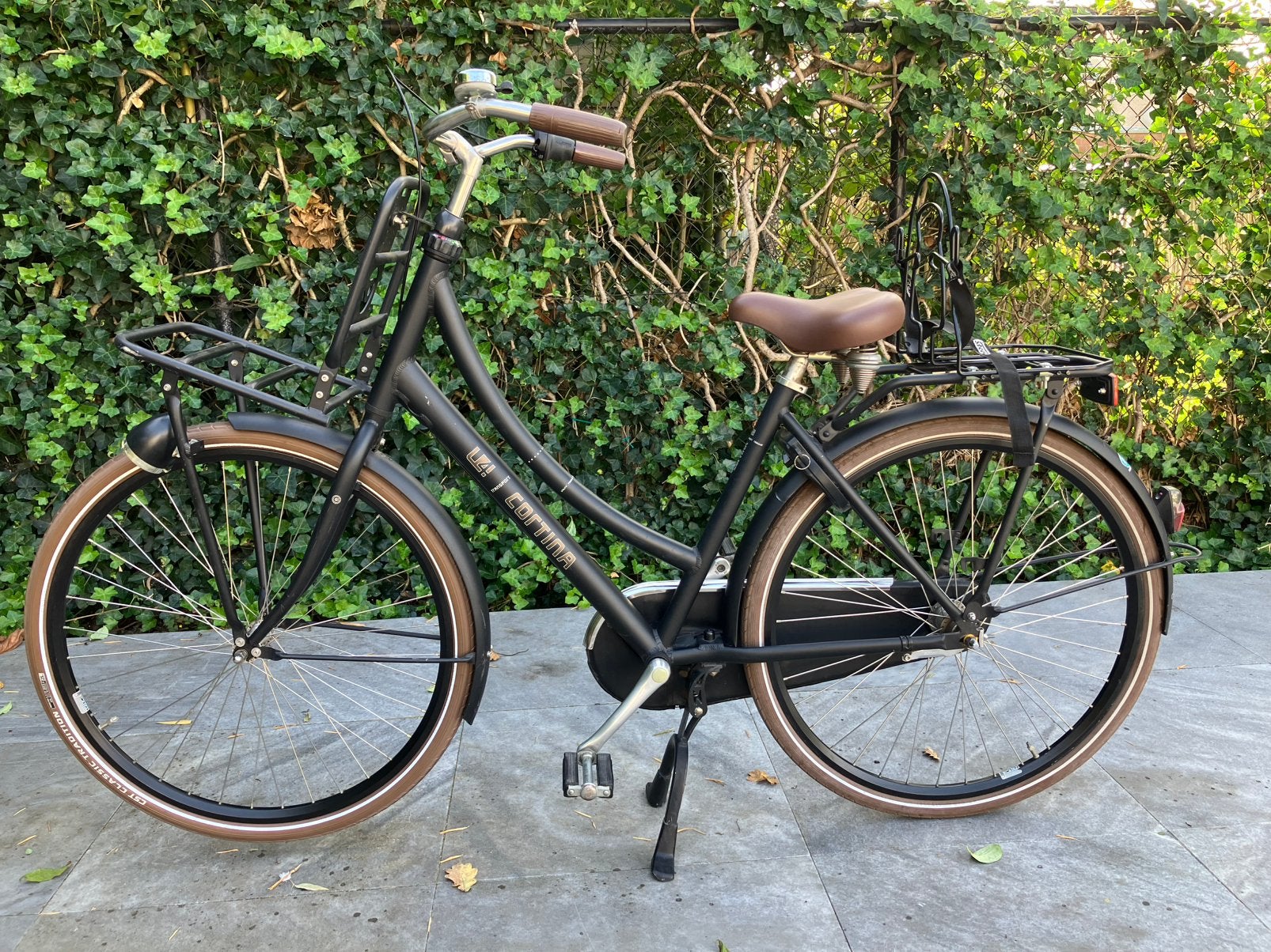 Cortina U4 Transportfiets Dames - Mat Zwart IZGST!!!, Ophalen, Zo goed als nieuw, Terugtraprem, Versnellingen