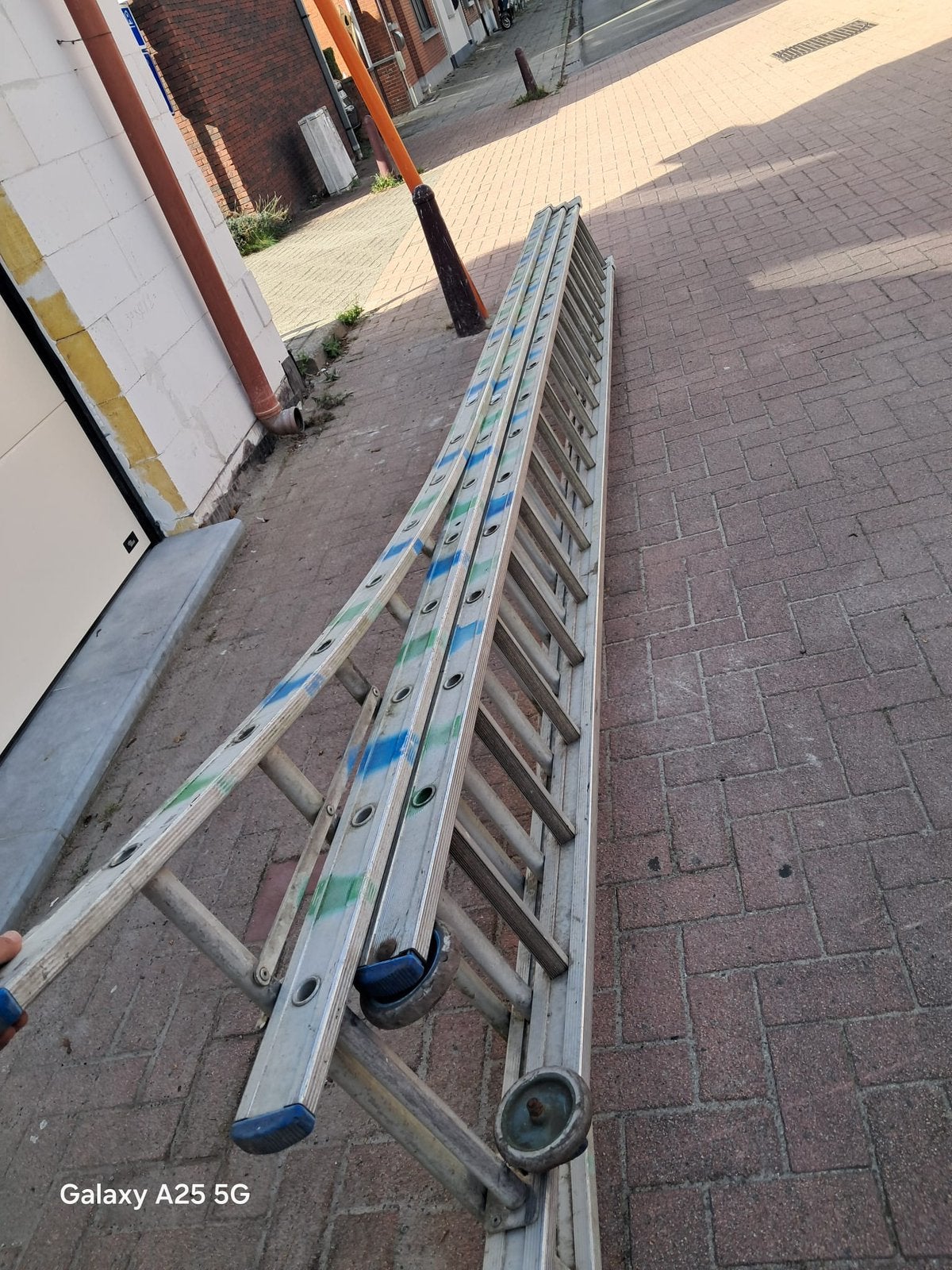 3-delige ladder (3x4,70m), Pliable ou rétractable/escamotable, Échelle, Enlèvement, Utilisé