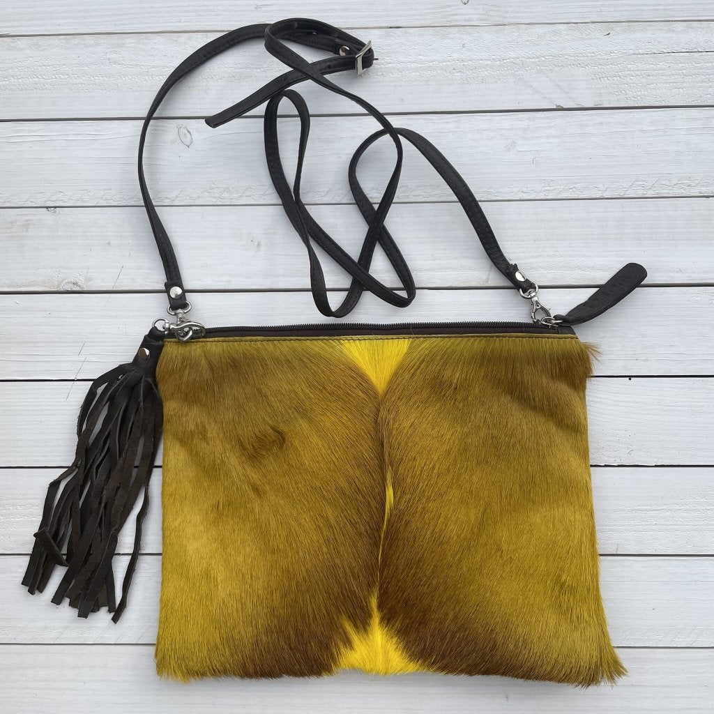 Tas Gemma springbok geel 29x23cm #G-8 | Lederstore, Handtassen en Accessoires, Ophalen of Verzenden, Nieuw, Geel, Handtas