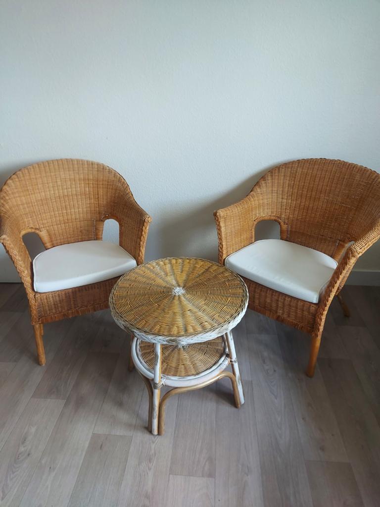 Ensembe de 3pieces osier rotin  véranda/balcon/jardin, Enlèvement