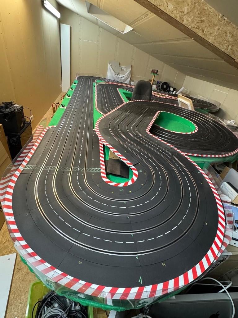 Circuit Slot Racing 4 Voies - 22m de piste, Enlèvement, Utilisé, Électrique, Circuit