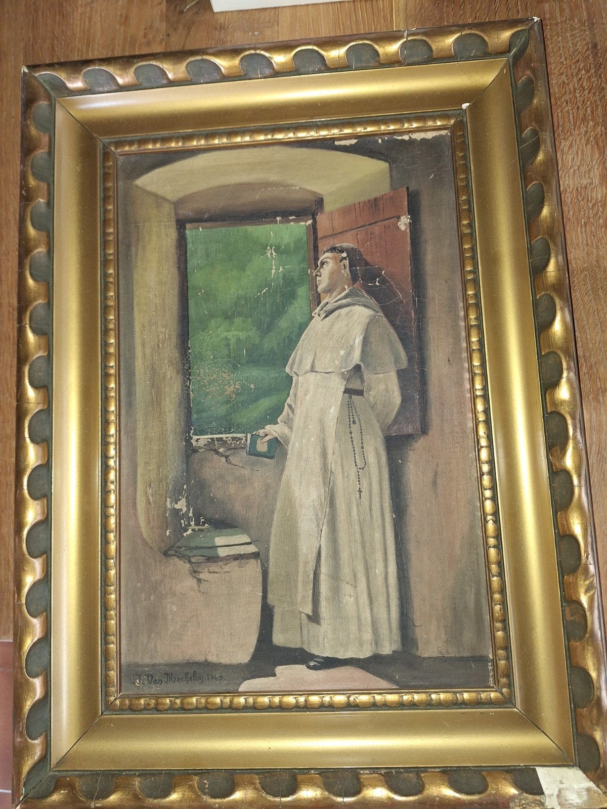 Van Mechelen 1903 Schilderij, Antiek en Kunst, Ophalen, Gesigneerd