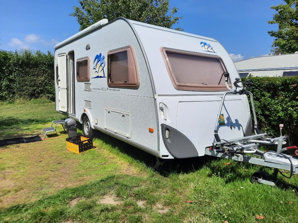 Zeer complete caravan Knaus Azur, 2 aparte bedden, Kachel, Rondzit, Particulier