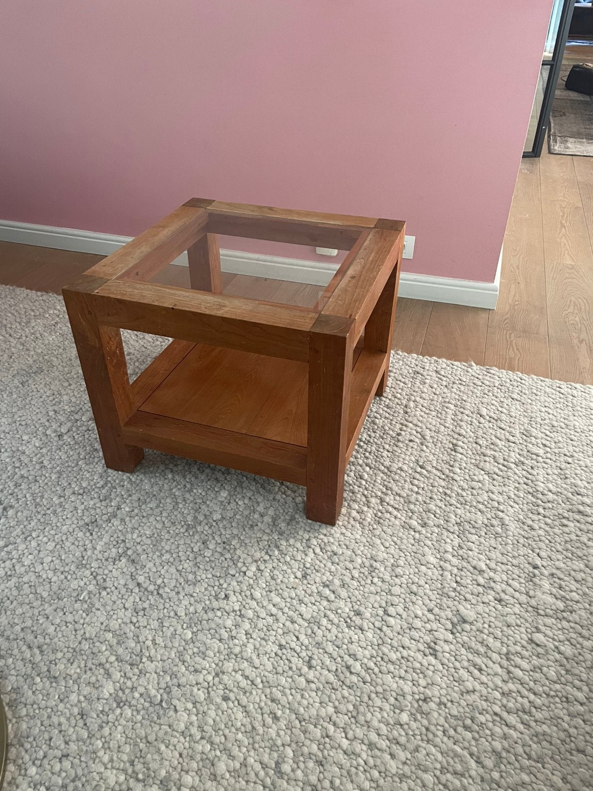 Bijzettafel, Ophalen, 50 – 75, 50 tot 100 cm, Glas