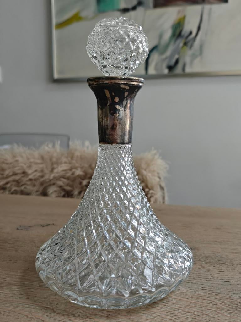 Vintage kristallen karaf, Enlèvement ou Envoi
