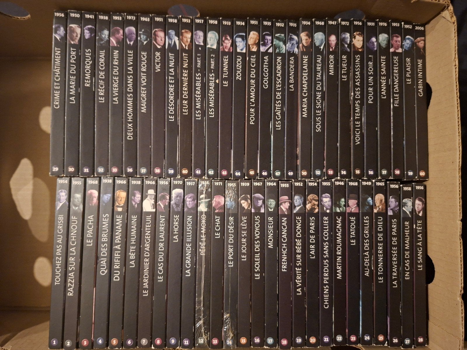 A vendre 55 dvd de la collection Jean Gabin, CD & DVD, Enlèvement ou Envoi, Français, Autres genres, Comprend un boîtier