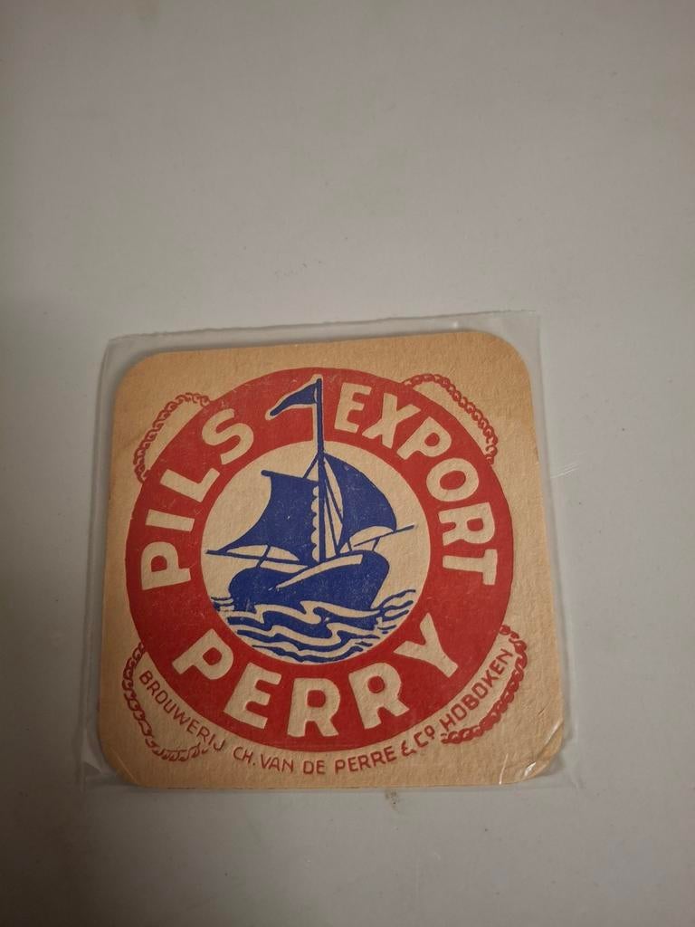 Oud bierviltje perry export hoboken, Verzamelen, Biermerken, Ophalen of Verzenden