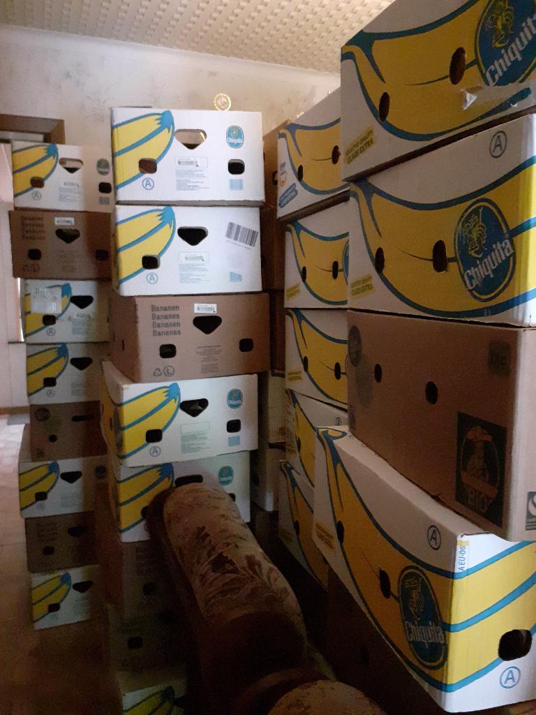 Bananendozen verhuisdozen rommelmarkt bananendoos., Doe-het-zelf en Bouw, Kratten en Dozen, Ophalen