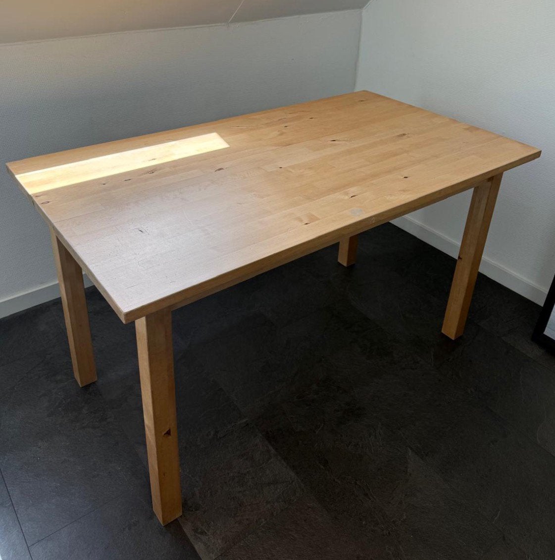 Table IKEA 75x135 - démontable, Maison & Meubles, 100 à 150 cm, Quatre personnes, Comme neuf, Enlèvement