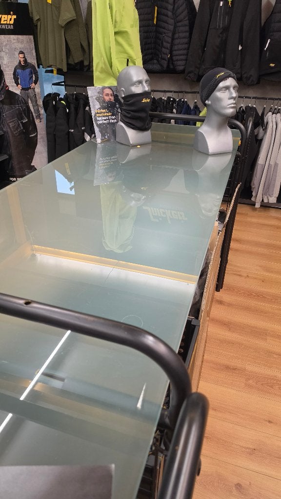 Glazen tafelblad 2,40m x 0,85m, Doe-het-zelf en Bouw, Ophalen, 80 tot 120 cm, 160 cm of meer, Zo goed als nieuw