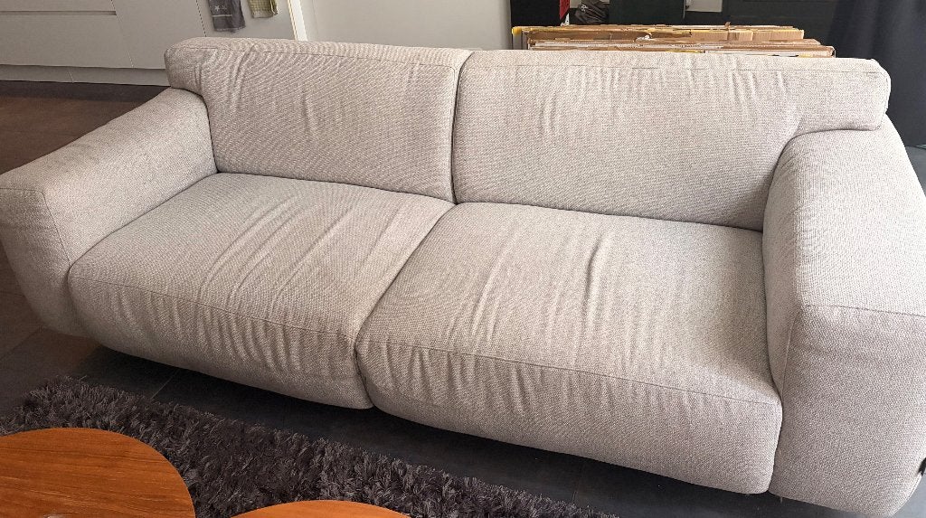 Zetel, drie-zits, light grey, Huis en Inrichting, Ophalen, Gebruikt, Driepersoons, 75 tot 100 cm