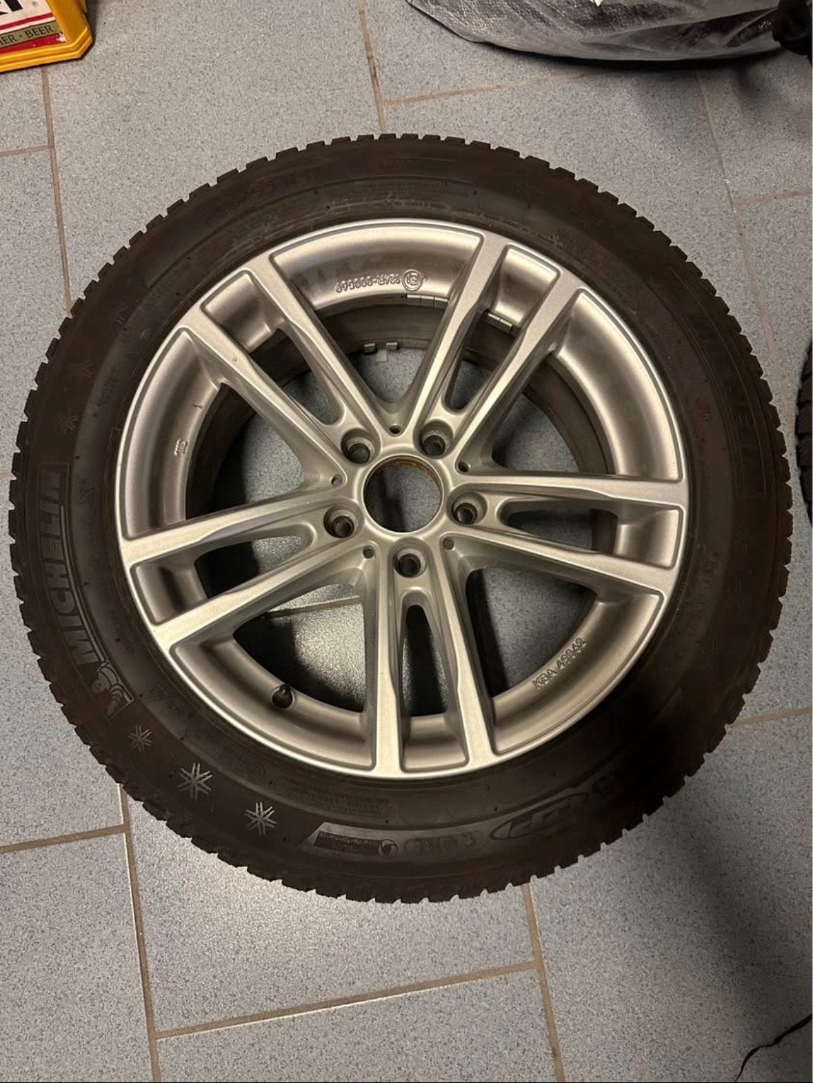 Jantes + pneus BMW 225/55/R17, Autos : Pièces & Accessoires, Pneus & Jantes, Enlèvement, Pneu(s)