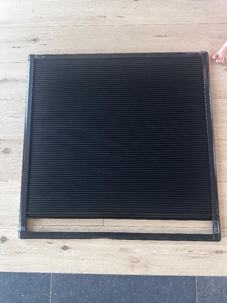 Plisse gordijn 81,5 op 81,5cm, Ophalen, Zwart, Nieuw, 50 tot 100 cm