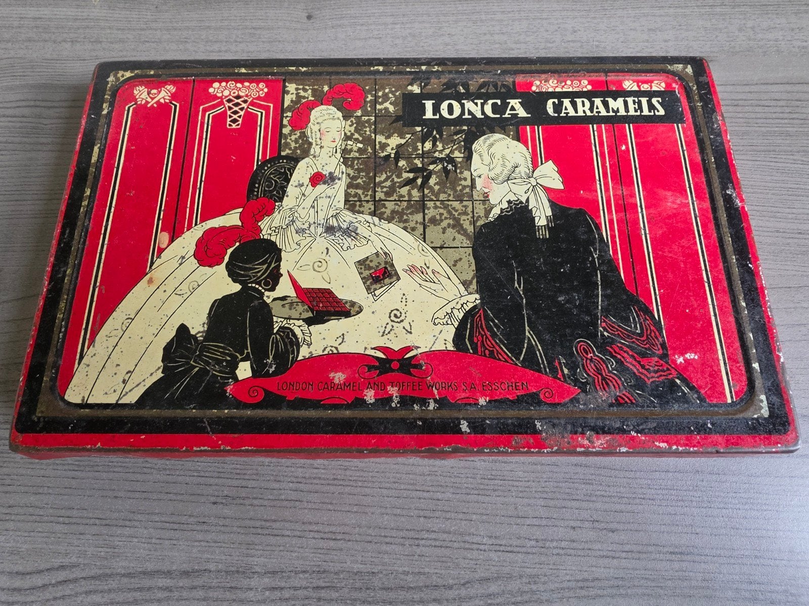 boîte en fer blanc de Lonca Caramels London Esschen, Collections, Enlèvement ou Envoi