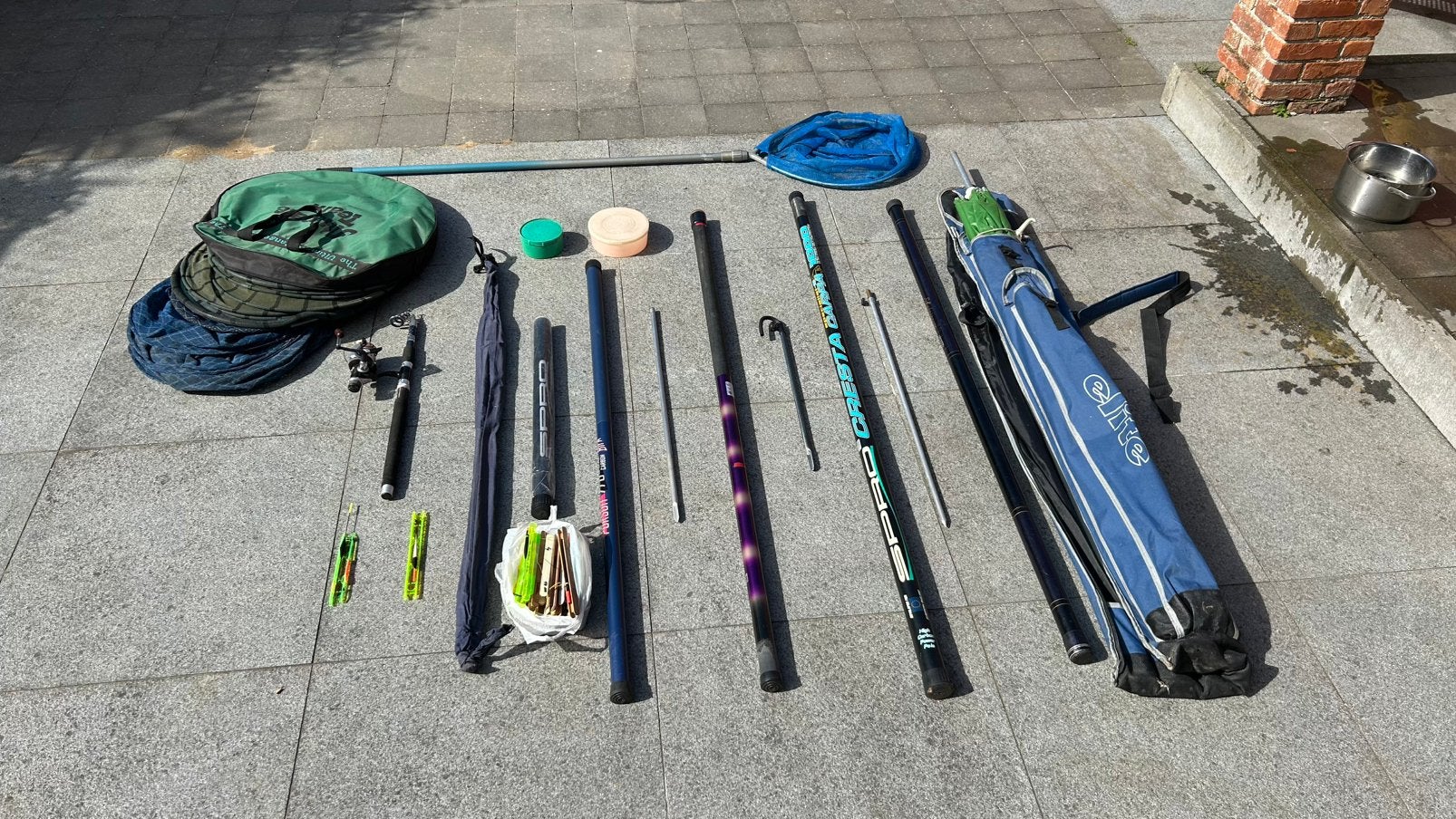 Visspullen, Ophalen, Gebruikt, Complete set