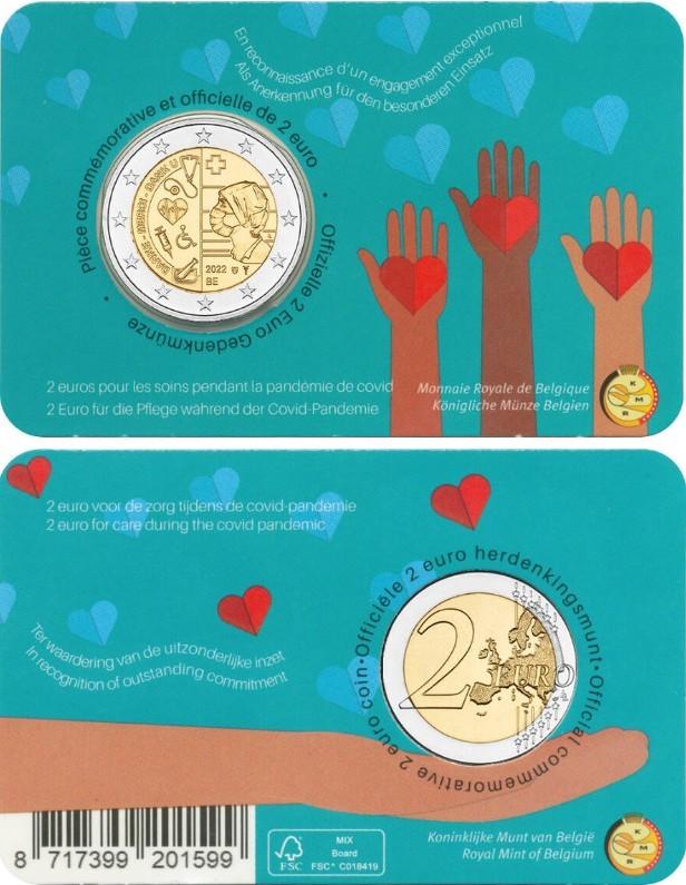 CC 2 euro België 2022 Gezondheidszorg Frans, Ophalen of Verzenden, België, 2 euro