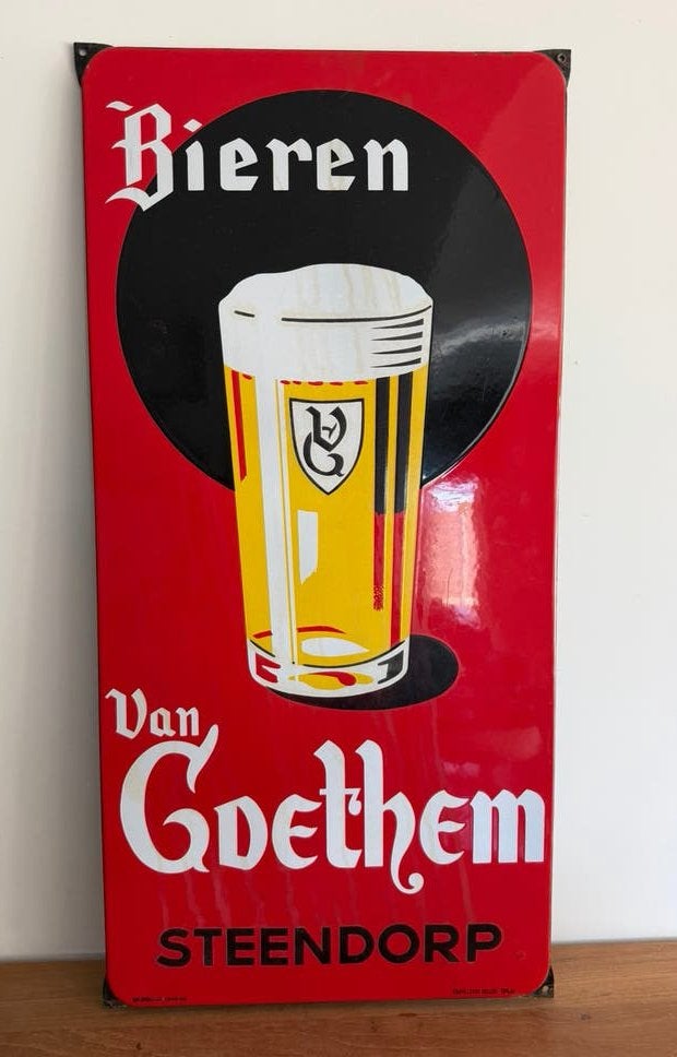 Vangoethem bier emaille, Ophalen, Zo goed als nieuw