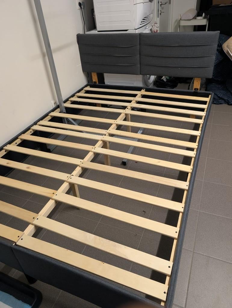 Tweepersoonsbed, Huis en Inrichting, Slaapkamer | Bedden, Ophalen, Gebruikt, Tweepersoons, 140 cm